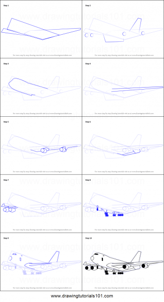 How To Draw A Boeing 747 Printable Step By Step Drawing Sheet