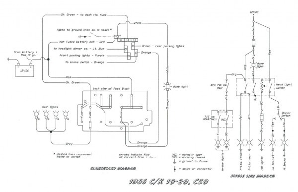 1957 Chevy Headlight Switch Wiring Diagram