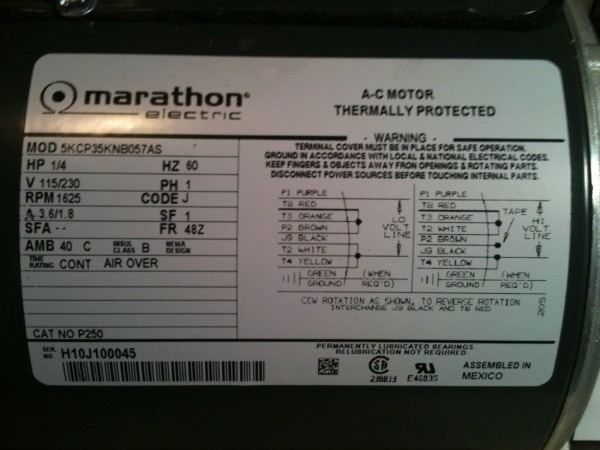 Marathon 1 3 Hp Motor Wiring Diagram Free Pic
