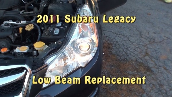 2011 Subaru Legacy Low Beam Headlight Replacement