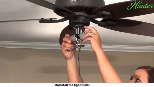 How To Remove A Light Kit From Your Hunter Ceiling Fan
