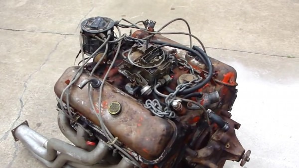 Chevy 454 Engine Start Up On Ground   Hot Ratrod Engine   Test Run
