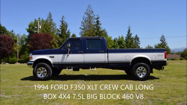 1994 Ford F350 Xlt Crew Cab Long Box 4x4 7 5l V8 460