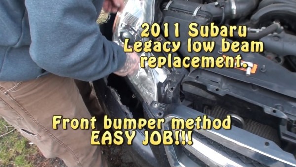 2011 Subaru Legacy Low Beam Headlight Replacement  Front Bumper