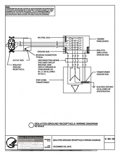 Nih Standard Cad Details Thumbnail Of E Isolated Ground Receptacle