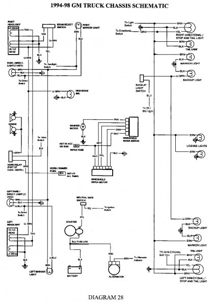 1995 K2500 Gm Headlight Switch Wiring Diagram