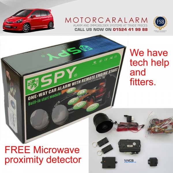 Spy Car Alarm System & Immobiliser Remote Engine Start & Central