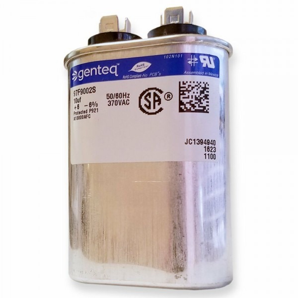 Genteq Capacitor 10 Uf Mfd 370v 97f9002, 97f9002s (replaces Old Ge