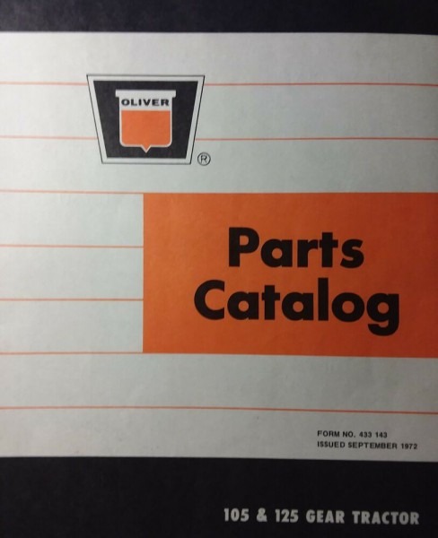 Oliver 105 125 Lawn Garden Tractor Parts Manual 2nd Gen 1972 Ford