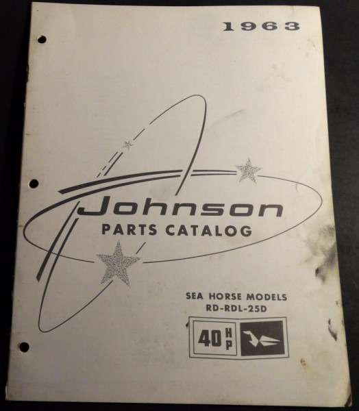 1963 Johnson Outboard Motor Seahorse 40 Hp Parts Manual P N 379272