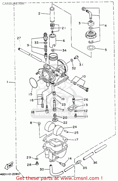 Yamaha Timberwolf Carburetor Diagram