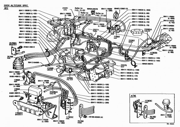 1997 Toyota T100 Engine Vacuum Diagram