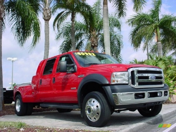 2007 Red Ford F550 Super Duty Lariat Crew Cab Dually  25752089