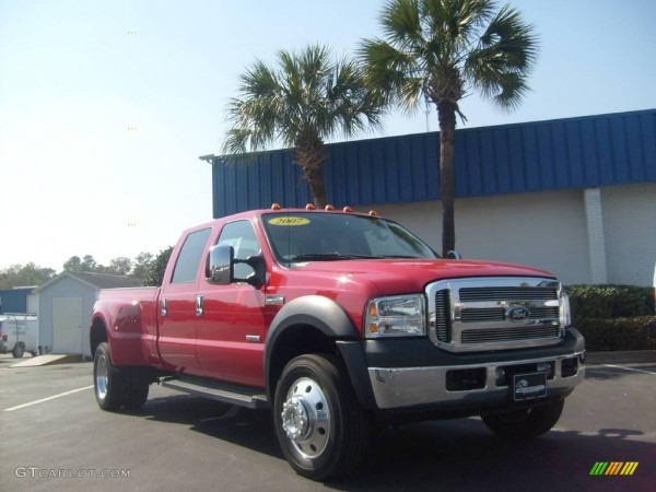 2007 Red Ford F550 Super Duty Lariat Crew Cab Dually  3093757