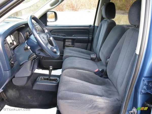 Navy Blue Interior 2002 Dodge Ram 1500 Sport Quad Cab 4x4 Photo