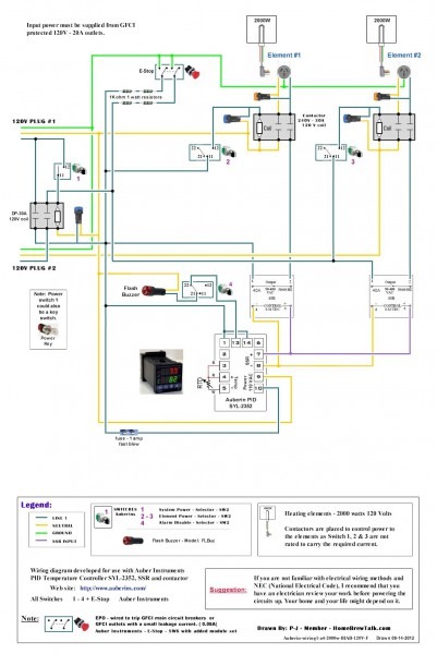 120v Dual Element Wiring Diagram
