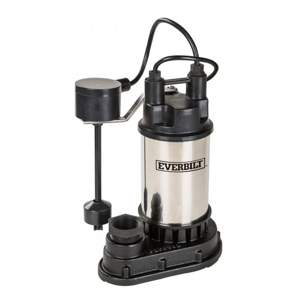 Everbilt 1 3 Hp Stainless Steel Submersible Sump Pump Sp03302vd