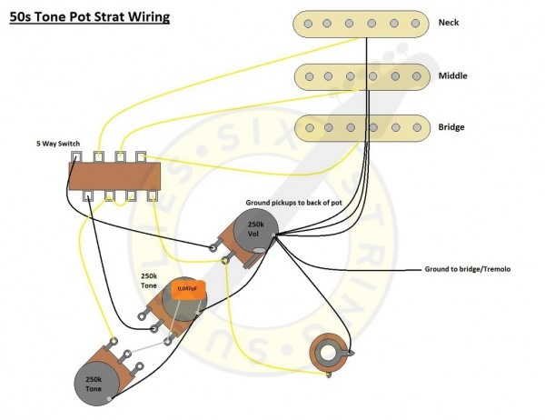 Six String Supplies â 50s Strat Wiring Diagram