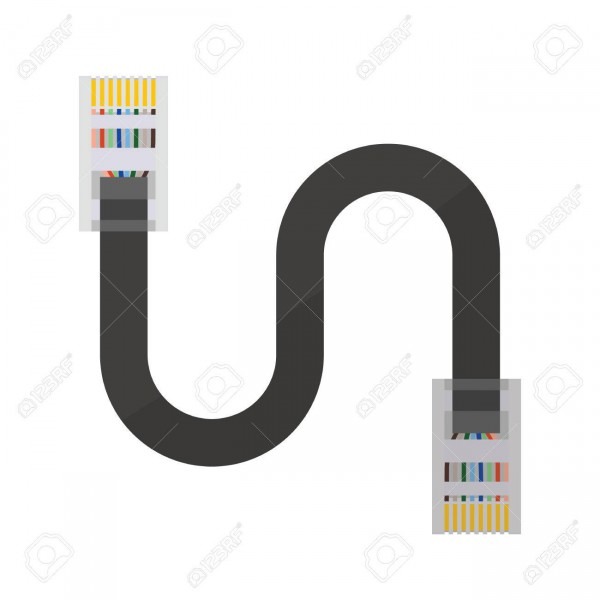 Lan Cable Rj45 Type B Royalty Free Cliparts, Vectors, And Stock