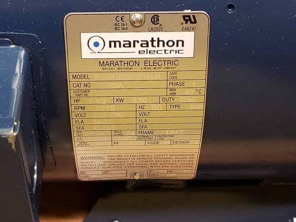 Marathon Motors Air Compressor Motor, 7