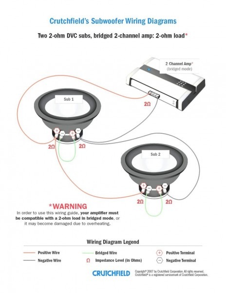 Subwoofer Wiring Diagrams Dual Voice Coil Free Diagram For 1 Ohm
