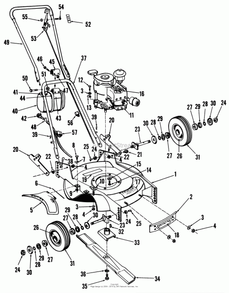 Toro Professional 23000, Whirlwind Lawnmower, 1964 (sn 4000001