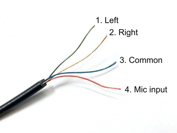 Headphone Wiring 4 Wires