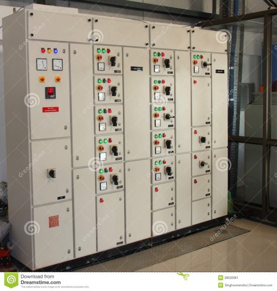 Industrial Control Panel Board Stock Image