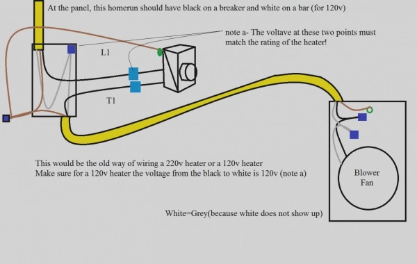 120 Volt Baseboard Heater Thermostat Wiring Diagram