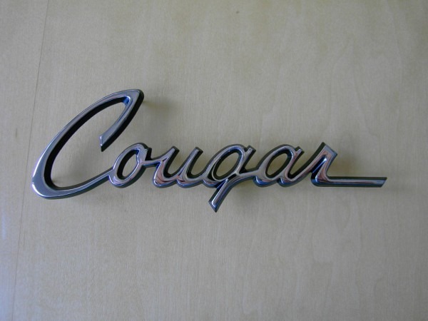 1968 Cougar Quarter Script Chrome W Studs