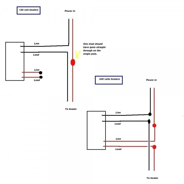 120 Volt Baseboard Heater Thermostat Wiring Diagram