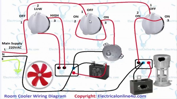 Air Room Water Cooler Wiring Diagram (urdu Hindi)
