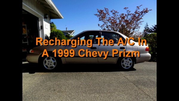 Recharging The Air Conditioning In A 1999 Chevy Prizm (toyota