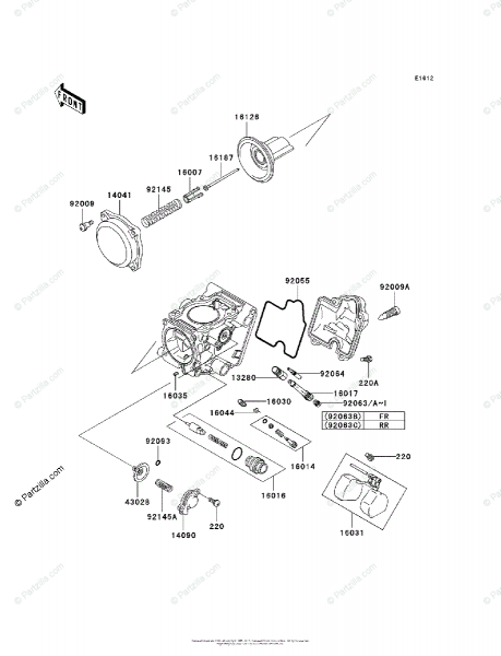 Kawasaki Atv 2002 Oem Parts Diagram For Carburetor, Parts