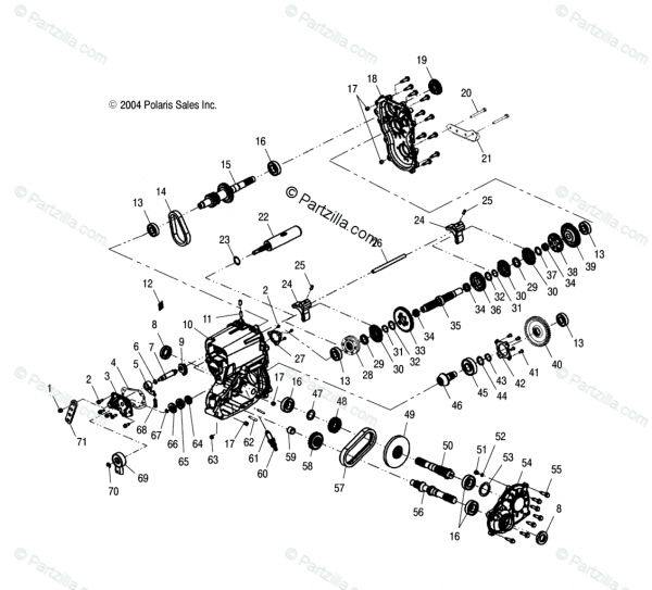 Polaris Atv 2004 Oem Parts Diagram For Gearcase