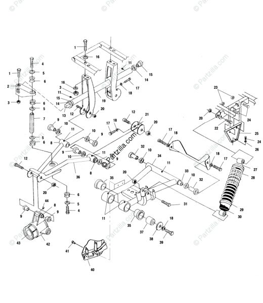 Polaris Atv 2002 Oem Parts Diagram For Rear Suspension All Options