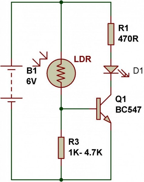 Ldr Circuit Diagram 9v