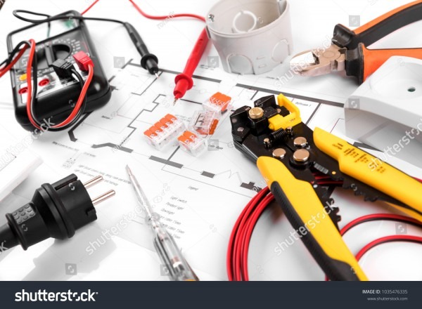 Electrical Tools Equipment On House Wiring Stock Photo (edit Now