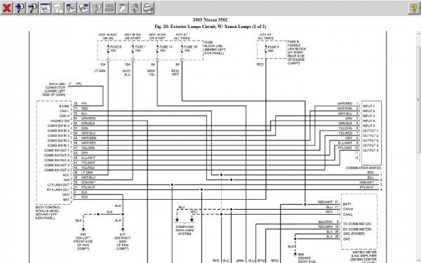 03 350z Headlight Wiring Diagram