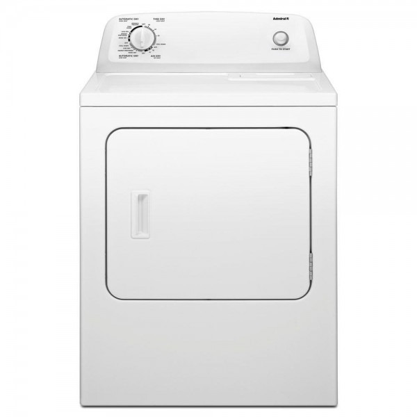 Admiral 6 5 Cu  Ft  120 Volt White Gas Vented Dryer With Automatic