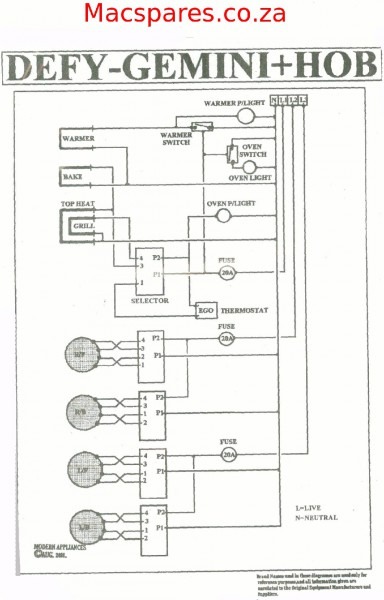 Wiring Diagram For Stove
