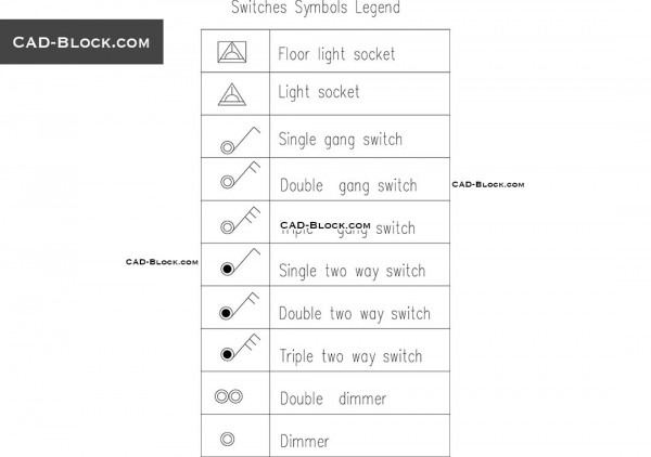 Switches Symbols Legend Autocad Download