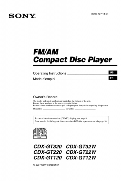 Download Free Pdf For Sony Cdx