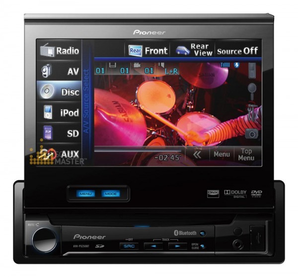 859) Pioneer Avhp5250bt In Dash Dvd Player With Bluetooth