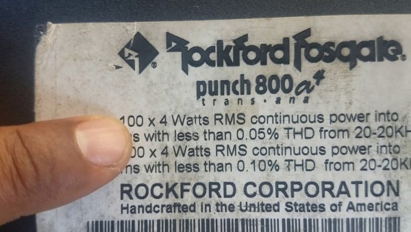 Rockford Fosgate Punch 800a2 And Rockford Fosgate Punch 800a4
